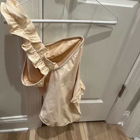 NWT ULLA JOHNSON Capri Maillot One Piece Swimsuit Cowrie Cream - Picture 6 of 7